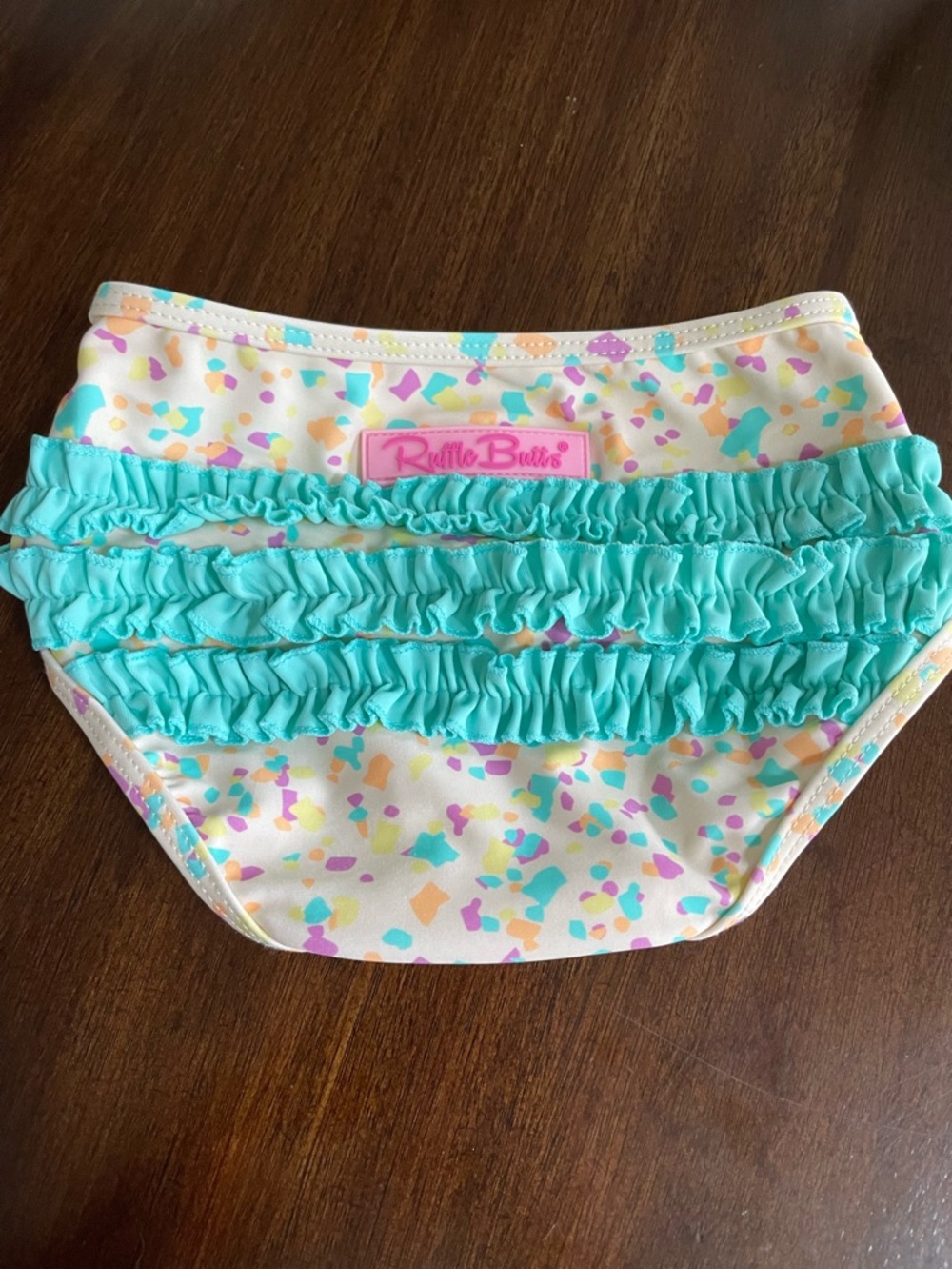 Ruffle Butts Toddler Confetti Swim Bottoms